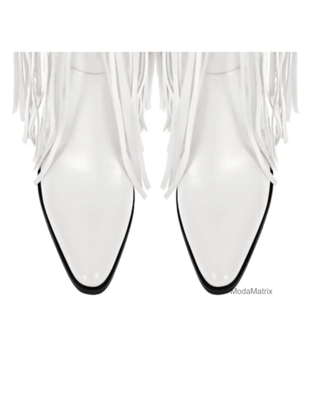 Wide Calf Fringe Thigh High Boots Over Knee Cowgirl Boots Side Zip Cowboy Boots
